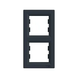 Schneider Electric EPH5810271, Asfora Plus, Antrasit, İkili Çerçeve, Dikey