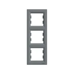 Schneider Electric EPH5810362, Asfora Plus, Çelik, Üçlü Çerçeve, Dikey