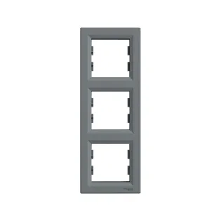 Schneider Electric EPH5810362, Asfora Plus, Çelik, Üçlü Çerçeve, Dikey