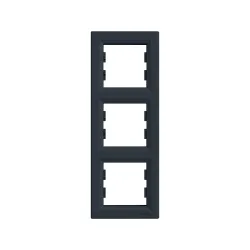 Schneider Electric EPH5810371, Asfora Plus, Antrasit, Üçlü Çerçeve, Dikey