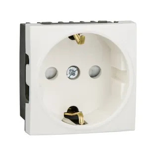 Schneider Electric ETK21045E, PKS Ultra, Beyaz, Topraklı Priz, Çocuk Korumalı, 45x45mm
