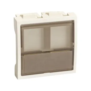 Schneider Electric ETK45245E, PKS Ultra, Beyaz, Data ve Telefon Priz Kapağı, İkili, 45x45mm