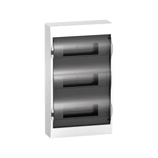 Schneider Electric EZ9E312S0S, Easy9, 36 Modül, 3 Sıralı, Şeffaf Kapaklı, Halojen Free, Sıvaüstü Sigorta Kutusu, 268x478x102mm