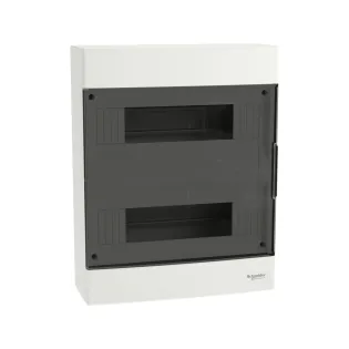 Schneider Electric EZ9EUG212, Easy 9, 24 Modül, 2 Sıralı, Şeffaf Kapaklı, Halojen Free, Sıvaüstü Sigorta Kutusu, 26x33x11cm