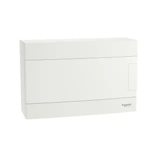Schneider Electric EZ9EUH112, Easy 9, 12 Modül, Beyaz Opak Kapaklı, Halojen Free, Sıvaüstü Sigorta Kutusu, 29x19x10cm