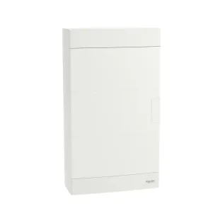 Schneider Electric EZ9EUH312, Easy 9, 36 Modül, 3 Sıralı, Beyaz Opak Kapaklı, Halojen Free, Sıvaüstü Sigorta Kutusu, 26x46x11cm
