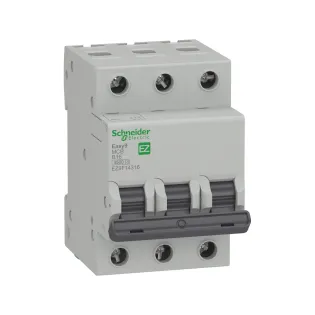 Schneider Electric EZ9F14316, Easy9, 16 Amper, 3 Kutuplu, B Tipi, Otomatik Sigorta, 4.5 kA, 3x16B
