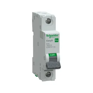 Schneider Electric EZ9F27116, Easy9 Pro, 16 Amper, 1 Kutuplu, B Tipi, Otomatik Sigorta, 6 kA, 1x16B
