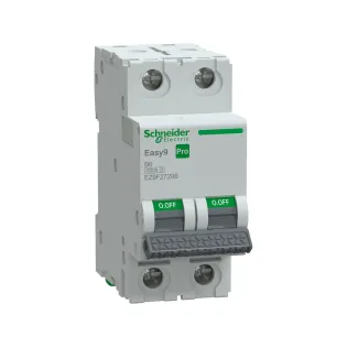 Schneider Electric EZ9F27206, Easy9 Pro, 6 Amper, 2 Kutuplu, B Tipi, Otomatik Sigorta, 6 kA, 2x6B