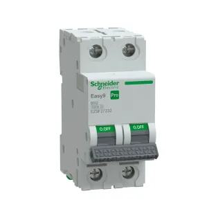 Schneider Electric EZ9F27232, Easy9 Pro, 32 Amper, 2 Kutuplu, B Tipi, Otomatik Sigorta, 6 kA, 2x32B