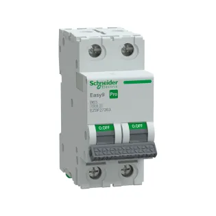 Schneider Electric EZ9F27263, Easy9 Pro, 63 Amper, 2 Kutuplu, B Tipi, Otomatik Sigorta, 6 kA, 2x63B