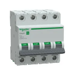 Schneider Electric EZ9F27410, Easy9 Pro, 10 Amper, 4 Kutuplu, B Tipi, Otomatik Sigorta, 6 kA, 4x10B
