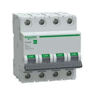 Schneider Electric EZ9F27410, Easy9 Pro, 10 Amper, 4 Kutuplu, B Tipi, Otomatik Sigorta, 6 kA, 4x10B