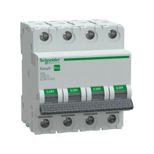 Schneider Electric EZ9F27425, Easy9 Pro, 25 Amper, 4 Kutuplu, B Tipi, Otomatik Sigorta, 6 kA, 4x25B