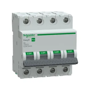 Schneider Electric EZ9F29406, Easy9 Pro, 6 Amper, 4 Kutuplu, B Tipi, Otomatik Sigorta, 10 kA, 4x6B