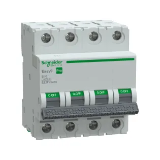 Schneider Electric EZ9F29410, Easy9 Pro, 10 Amper, 4 Kutuplu, B Tipi, Otomatik Sigorta, 10 kA, 4x10B