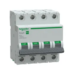 Schneider Electric EZ9F29416, Easy9 Pro, 16 Amper, 4 Kutuplu, B Tipi, Otomatik Sigorta, 10 kA, 4x16B