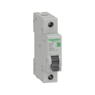 Schneider Electric EZ9F34116, Easy9, 16 Amper, 1 Kutuplu, C Tipi, Otomatik Sigorta, 4.5 kA, 1x16C