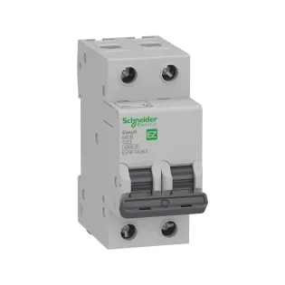 Schneider Electric EZ9F34263, Easy9, 63 Amper, 2 Kutuplu, C Tipi, Otomatik Sigorta, 4.5 kA, 2x63C