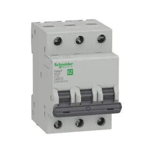 Schneider Electric EZ9F34316, Easy9, 16 Amper, 3 Kutuplu, C Tipi, Otomatik Sigorta, 4.5 kA, 3x16C