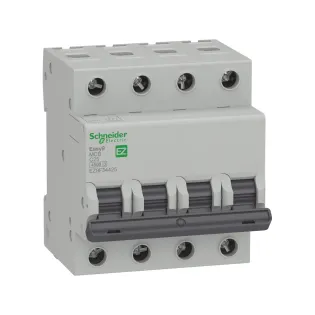 Schneider Electric EZ9F34425, Easy9, 25 Amper, 4 Kutuplu, C Tipi, Otomatik Sigorta, 4.5 kA, 4x25C
