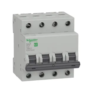 Schneider Electric EZ9F34440, Easy9, 40 Amper, 4 Kutuplu, C Tipi, Otomatik Sigorta, 4.5 kA, 4x40C