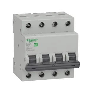 Schneider Electric EZ9F56440, Easy9, 40 Amper, 4 Kutuplu, C Tipi, Otomatik Sigorta, 6 kA, 4x40C