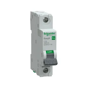Schneider Electric EZ9F57116, Easy9 Pro, 16 Amper, 1 Kutuplu, C Tipi, Otomatik Sigorta, 6 kA, 1x16C