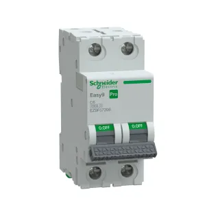 Schneider Electric EZ9F57206, Easy9 Pro, 6 Amper, 2 Kutuplu, C Tipi, Otomatik Sigorta, 6 kA, 2x6C