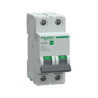 Schneider Electric EZ9F57220, Easy9 Pro, 20 Amper, 2 Kutuplu, C Tipi, Otomatik Sigorta, 6 kA, 2x20C