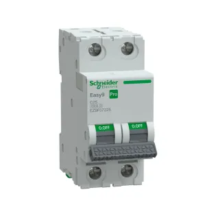 Schneider Electric EZ9F57225, Easy9 Pro, 25 Amper, 2 Kutuplu, C Tipi, Otomatik Sigorta, 6 kA, 2x25C