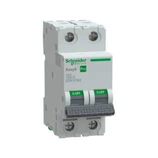 Schneider Electric EZ9F57263, Easy9 Pro, 63 Amper, 2 Kutuplu, C Tipi, Otomatik Sigorta, 6 kA, 2x63C