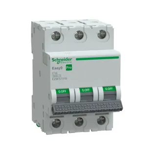 Schneider Electric EZ9F57316, Easy9 Pro, 16 Amper, 3 Kutuplu, C Tipi, Otomatik Sigorta, 6 kA, 3x16C