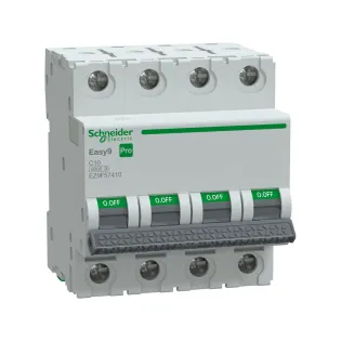 Schneider Electric EZ9F57410, Easy9 Pro, 10 Amper, 4 Kutuplu, C Tipi, Otomatik Sigorta, 6 kA, 4x10C