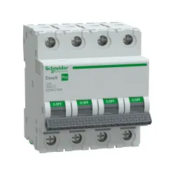 Schneider Electric EZ9F57440, Easy9 Pro, 40 Amper, 4 Kutuplu, C Tipi, Otomatik Sigorta, 6 kA, 4x40C