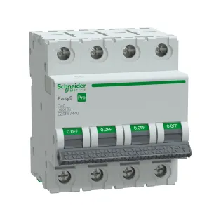 Schneider Electric EZ9F57440, Easy9 Pro, 40 Amper, 4 Kutuplu, C Tipi, Otomatik Sigorta, 6 kA, 4x40C