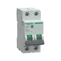 Schneider Electric EZ9F59216, Easy9 Pro, 16 Amper, 2 Kutuplu, C Tipi, Otomatik Sigorta, 10 kA, 2x16C