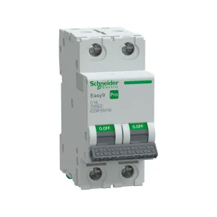 Schneider Electric EZ9F59216, Easy9 Pro, 16 Amper, 2 Kutuplu, C Tipi, Otomatik Sigorta, 10 kA, 2x16C