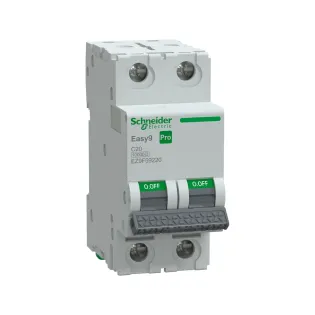 Schneider Electric EZ9F59220, Easy9 Pro, 20 Amper, 2 Kutuplu, C Tipi, Otomatik Sigorta, 10 kA, 2x20C