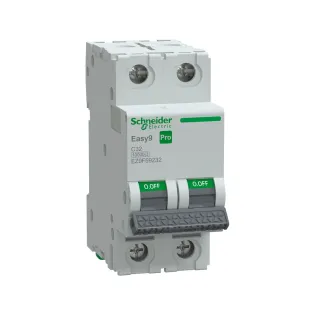 Schneider Electric EZ9F59232, Easy9 Pro, 32 Amper, 2 Kutuplu, C Tipi, Otomatik Sigorta, 10 kA, 2x32C