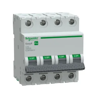 Schneider Electric EZ9F59410, Easy9 Pro, 10 Amper, 4 Kutuplu, C Tipi, Otomatik Sigorta, 10 kA, 4x10C