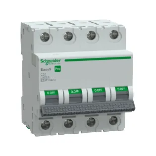 Schneider Electric EZ9F59420, Easy9 Pro, 20 Amper, 4 Kutuplu, C Tipi, Otomatik Sigorta, 10 kA, 4x20C