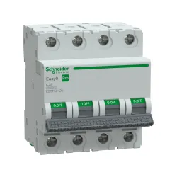 Schneider Electric EZ9F59425, Easy9 Pro, 25 Amper, 4 Kutuplu, C Tipi, Otomatik Sigorta, 10 kA, 4x25C
