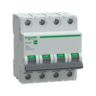 Schneider Electric EZ9F59425, Easy9 Pro, 25 Amper, 4 Kutuplu, C Tipi, Otomatik Sigorta, 10 kA, 4x25C