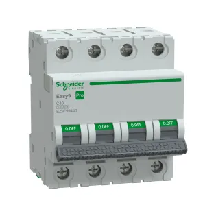 Schneider Electric EZ9F59440, Easy9 Pro, 40 Amper, 4 Kutuplu, C Tipi, Otomatik Sigorta, 10 kA, 4x40C
