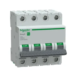 Schneider Electric EZ9F59450, Easy9 Pro, 50 Amper, 4 Kutuplu, C Tipi, Otomatik Sigorta, 10 kA, 4x50C