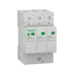 Schneider Electric EZ9L33345, Easy9, Kartuşlu Tip, AG Parafudr, 3 Kutup, Tip 2, C Sınıfı, 20 kA
