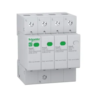 Schneider Electric EZ9L33745, Easy9, Kartuşlu Tip, AG Parafudr, 3 Kutup+Nötr, Tip 2, C Sınıfı, 45 kA