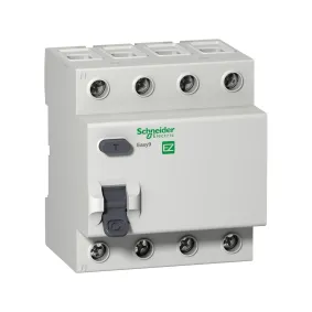 Schneider Electric EZ9R05440, Easy9, 40 Amper, 30mA, AC Tip, Kaçak Akım Koruma Rölesi, 4 Kutuplu (3 Faz+Nötr)