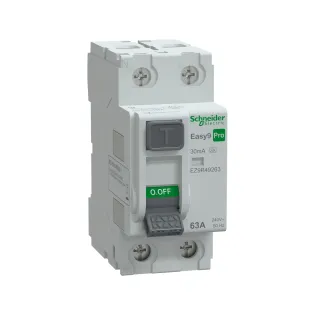 Schneider Electric EZ9R49263, Easy9 Pro, 63 Amper, 30mA, A Tip, Kaçak Akım Koruma Rölesi, 2 Kutuplu (1 Faz+Nötr)